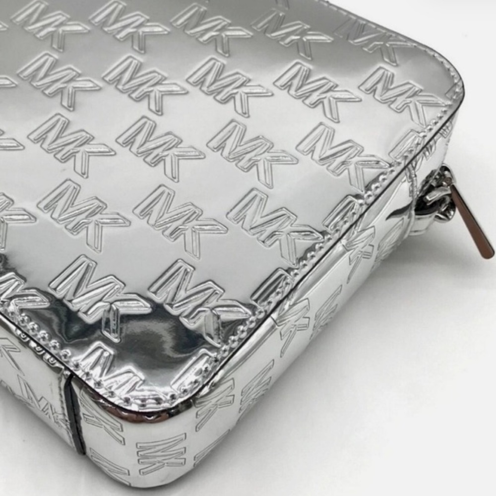 MICHAEL KORS Jet Set Large East West Crossbody &Card Holder Gift Box Silver - Picture 5 of 10